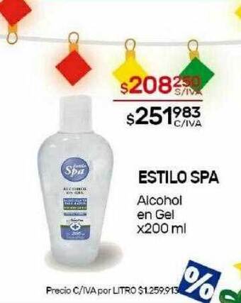 Nini Mayorista Estilo spa alcohol en gel oferta