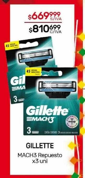 Nini Mayorista Gillette mach3 repuesto oferta