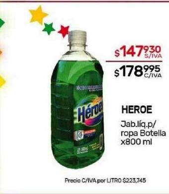 Nini Mayorista Heroe jab. líq. p ropa botella oferta