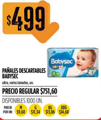 Supermercados Vea Babysec Pañales Descartables oferta