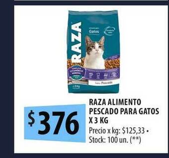 Punto Mayorista Raza Alimento Pescado Para Gatos X 3 Kg oferta