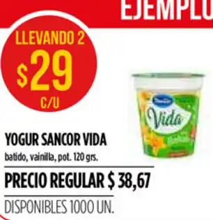 Supermercados Vea Vida Yogur Sancor 120 grs. oferta