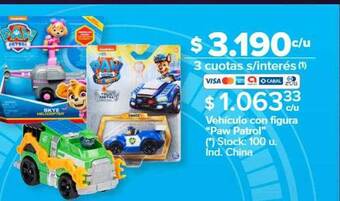 Carrefour Vehículo con figura paw patrol oferta