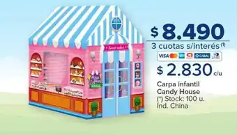 Carrefour Carpa infantil candy house oferta