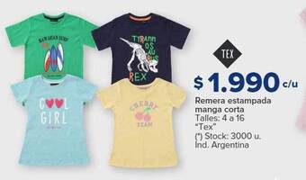 Carrefour Remera estampada manga corta oferta