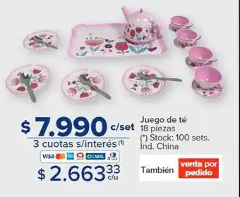 Carrefour Juego de té 18 piezas oferta