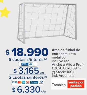 Carrefour Arco de fútbol de entrenamiento oferta