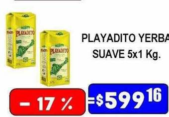 Dulcenter Playadito yerba suave oferta