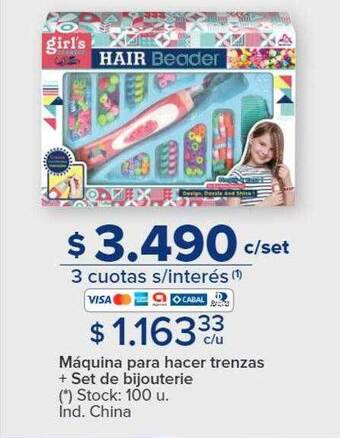 Carrefour Máquina para hacer trenzas + set de bijouterie oferta