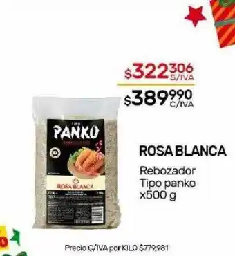 Nini Mayorista Rosa blanca rebozador tipo panko oferta