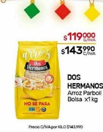 Nini Mayorista Dos hermanos arroz parboil bolsa oferta