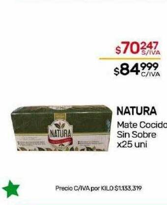 Nini Mayorista Natura mate cocido sin sobre oferta