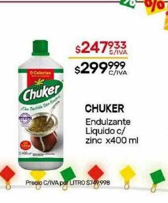 Nini Mayorista Chuker endulzante liquido c zinc oferta