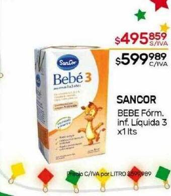 Nini Mayorista Sancor bebe fórm. inf. líquida 3 oferta