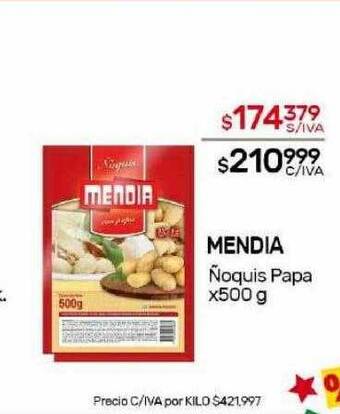 Nini Mayorista Mendia ñoquis papa oferta