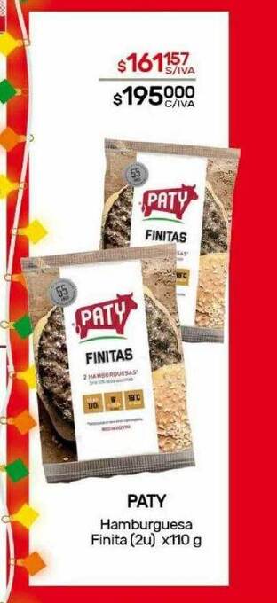 Nini Mayorista Paty hamburguesa finita oferta