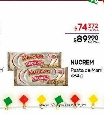Nini Mayorista Nucrem pasta de maní oferta