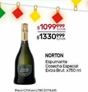 Nini Mayorista Norton espumante cosecha especial extra brut oferta