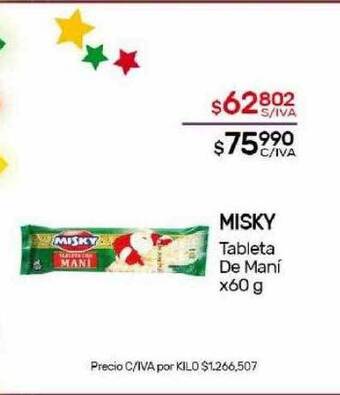 Nini Mayorista Misky tableta de maní oferta