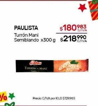 Nini Mayorista Paulista turrón mani semiblando oferta