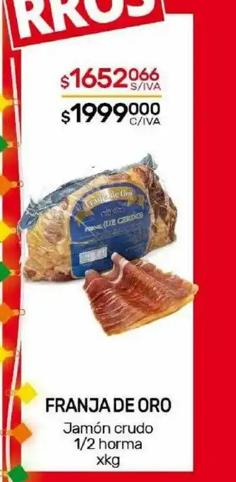 Nini Mayorista Franja de oro jamón crudo 1 2 horma oferta