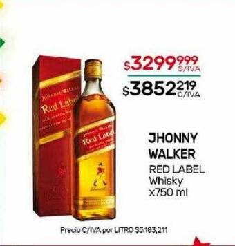 Nini Mayorista Jhonny walker red label whisky oferta