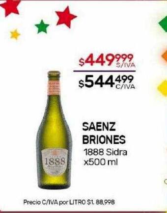Nini Mayorista Saenz briones 1888 sidra oferta