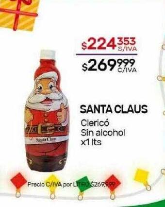 Nini Mayorista Santa claus clericó sin alcohol oferta