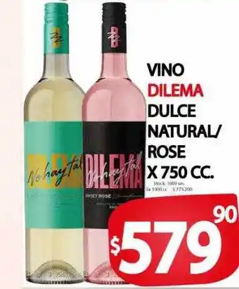 Supermercados Mariano Max Vino dilema dulce natural-rose x 750 cc oferta
