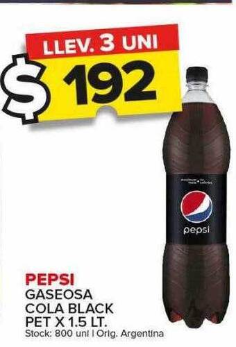 Carrefour Maxi Pepsi gaseosa cola black pet oferta