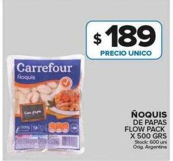 Carrefour Maxi Ñoquis de papas flow pack oferta