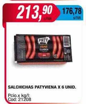 Maxiconsumo Salchichas patyviena oferta