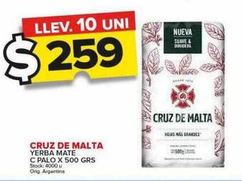Carrefour Maxi Cruz de malta yerba mate c palo oferta