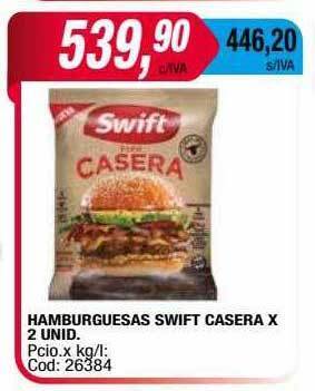 Maxiconsumo Hamburguesas swift casera oferta