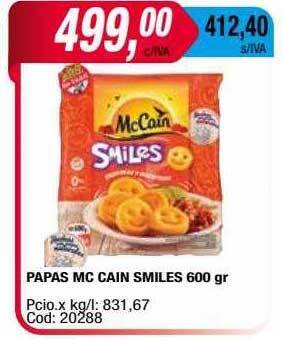 Maxiconsumo Papas mc cain smiles oferta