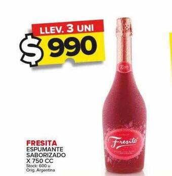 Carrefour Maxi Fresita espumante saborizado x 750 cc oferta