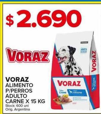 Carrefour Maxi Voraz alimento p-perros adulto carne oferta