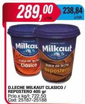 Maxiconsumo D. leche milkaut clasico repostero oferta