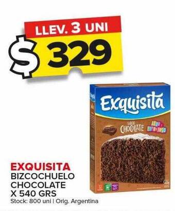 Carrefour Maxi Exquisita bizcochuelo chocolate oferta