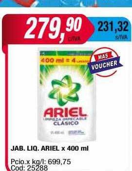 Maxiconsumo Jab. liq. ariel oferta