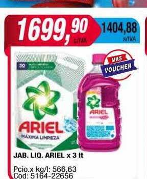 Maxiconsumo Jab. liq. ariel oferta