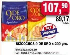 Maxiconsumo Bizcochos 9 de oro oferta