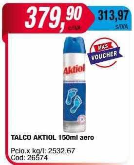 Maxiconsumo Talco aktiol oferta