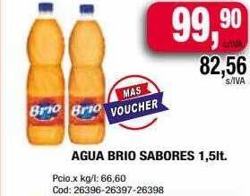 Maxiconsumo Agua brio sabores oferta