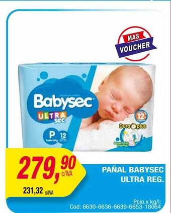 Maxiconsumo Pañal babysec ultra reg. oferta