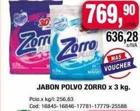 Maxiconsumo Jabon polvo zorro oferta