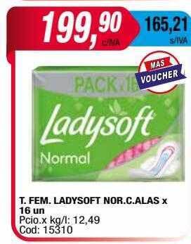 Maxiconsumo T. fem. ladysoft nor. c. alas oferta
