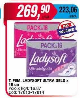 Maxiconsumo T. fem. ladysoft ultra delg oferta