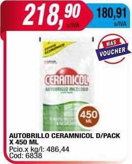 Maxiconsumo Autobrillo ceramicol d pack oferta