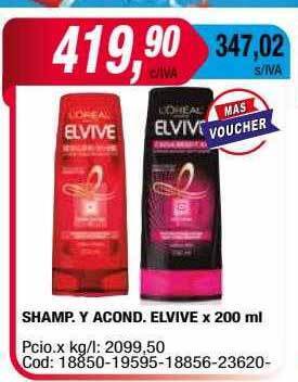 Maxiconsumo Shamp. y acond. elvive oferta